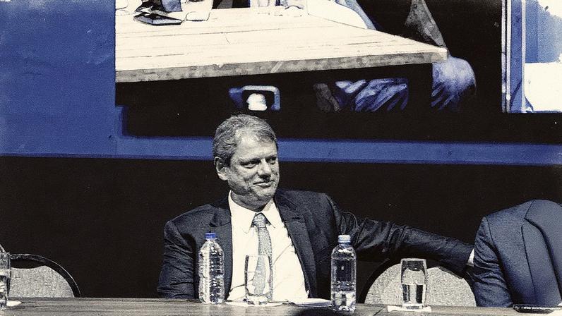 Governador Tarcísio de Freitas em evento que formalizou a federação entre União e PP - União Progressistas (Foto: Reprodução)