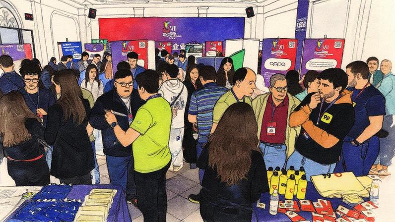 Feira de emprego organizada por empresas chinesas instaladas no Brasil, em São Paulo (Foto: Danilo Verpa - 31.mai.25/Folhapress)