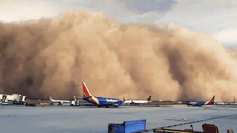 Parede de poeira, conhecida como 'haboob', encobriu parte da região metropolitana de Phoenix (Foto: Reprodução/X)