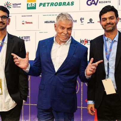 Miguel Falabella e filhos prestigiam estreia de filme no Festival de Gramado