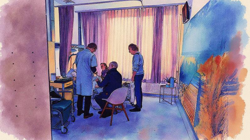 Lydie Imhoff se despede antes da eutanásia. (Foto: Simon Wohlfahrt / AFP)