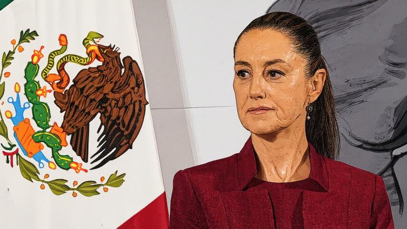 Claudia Sheinbaum no Palácio Nacional em 2 de abril de 2025. (Foto: Marco Ugarte/AP)