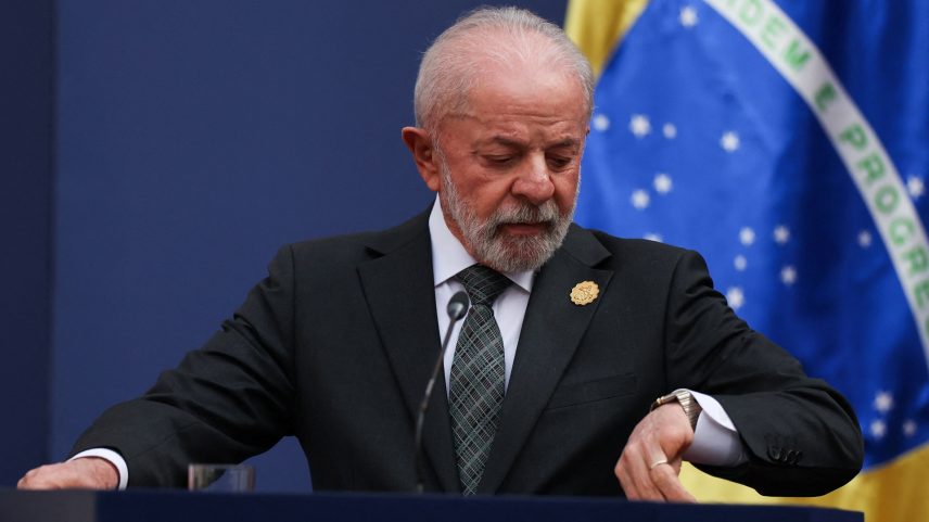 Presidente Luiz Inácio Lula da Silva em Santiago (Foto: REUTERS/Pablo Sanhueza)
