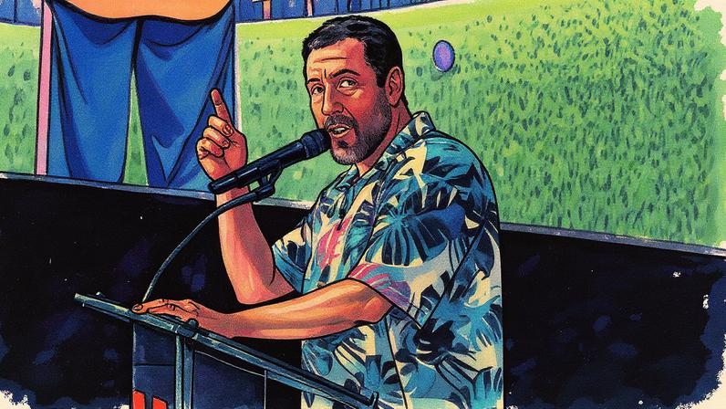 Adam Sandler se referiu ao músico "antissemita" que estava chamando a atenção em seu esboço musical do 'SNL50', que muitos acreditavam ser sobre Kanye West. (Foto: Reprodução)