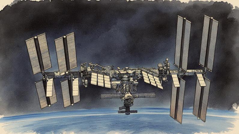 Sistema da Estação Espacial Internacional recicla água de diversas fontes a bordo, garantindo abastecimento contínuo para a tripulação, diz especialista (Foto: NASA/Roscosmos; ESA/Nasa)