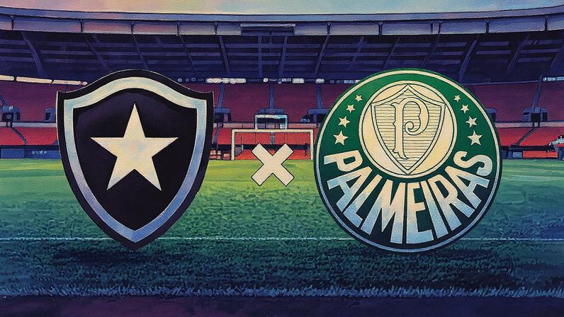 Botafogo x Palmeiras pelo Brasileirão (Foto: Editoria de Arte)