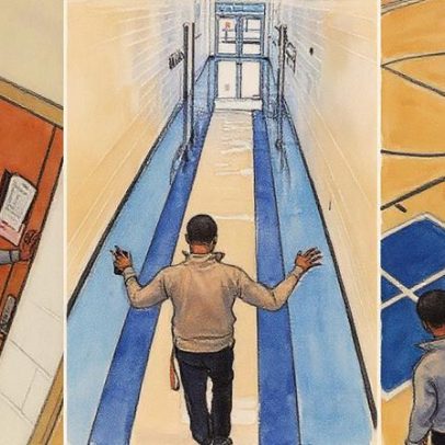 Vice-diretor realiza oração pela escola antes do início das aulas nos EUA