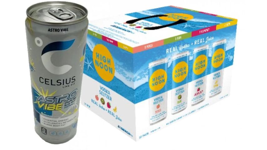 Um número não especificado de latas Celsius rotuladas como “Astro Vibe: Sparkling Blue Razz Edition” foram acidentalmente enchidas com vodca (Foto: Administração de Alimentos e Medicamentos dos EUA)