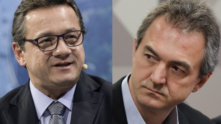 Wesley Batista (à esq.) e Joesley Batista: os irmãos compraram as ações da Usiminas pertencentes à CSN. (Foto: Tuane Fernandes, Andre Coelho/Bloomberg)
