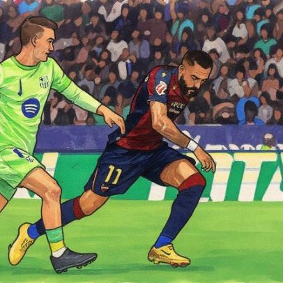 Ferran Torres marca e empata partida do Barcelona contra o Levante
