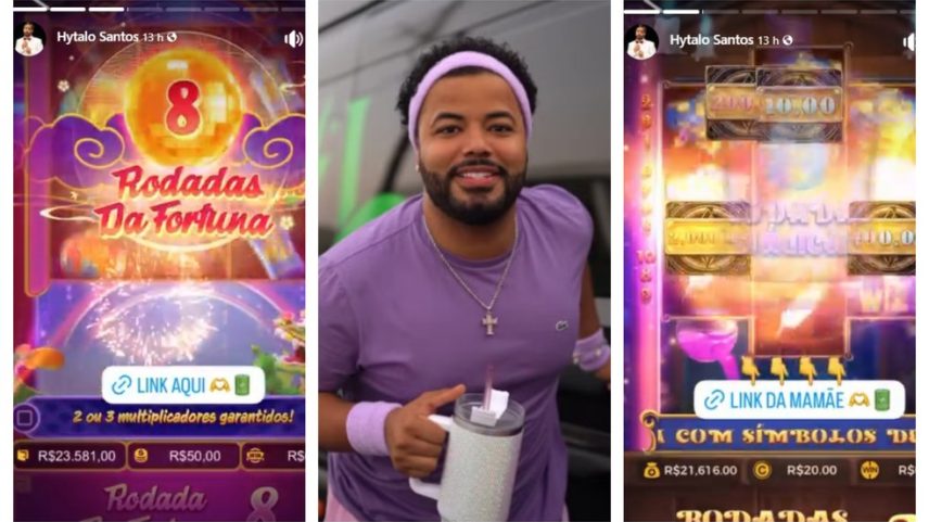 Perfil com nome do influenciador Hytalo Santos divulga bet ilegal (Foto: Reprodução/Facebook)