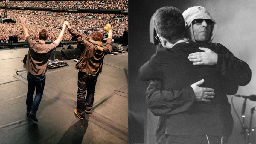 Noel e Liam Gallagher durante volta do Oasis aos palcos (Foto: Reprodução / X: @oasis)