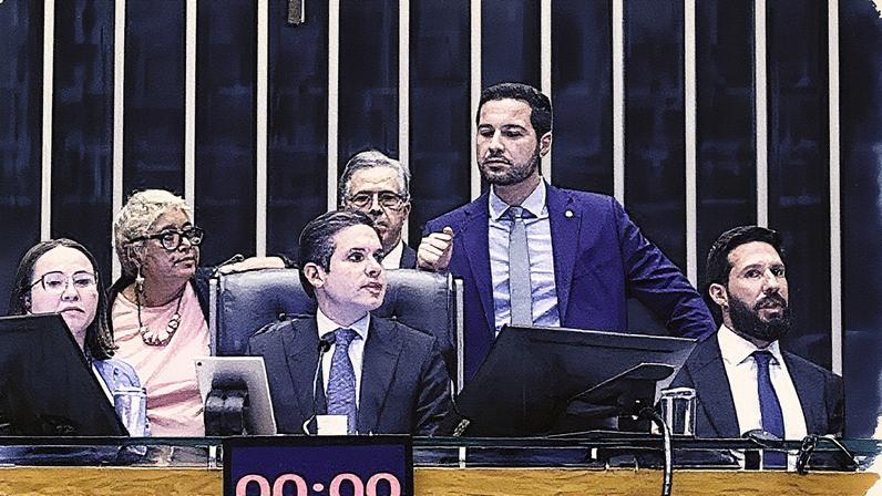 Hugo Motta comanda a sessão da Câmara no dia 26 de agosto, quando 3 projetos receberam aval para tramitar em regime de urgência. (Foto: Vinicius Loures/Câmara dos Deputados)