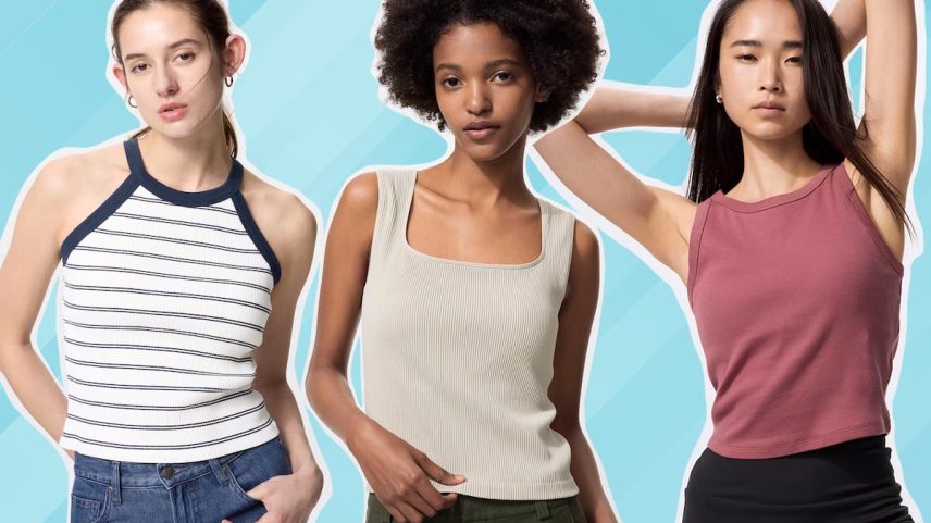 Camisetas com sujetador incorporado da Uniqlo. (Foto: Uniqlo)