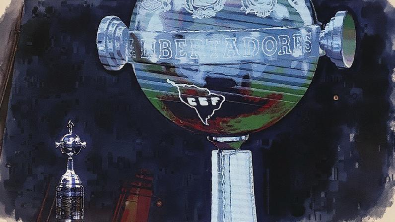 Taça da CONMEBOL Libertadores durante sorteio em Luque, no Paraguai (Foto: Daniel Duarte/Getty Images)