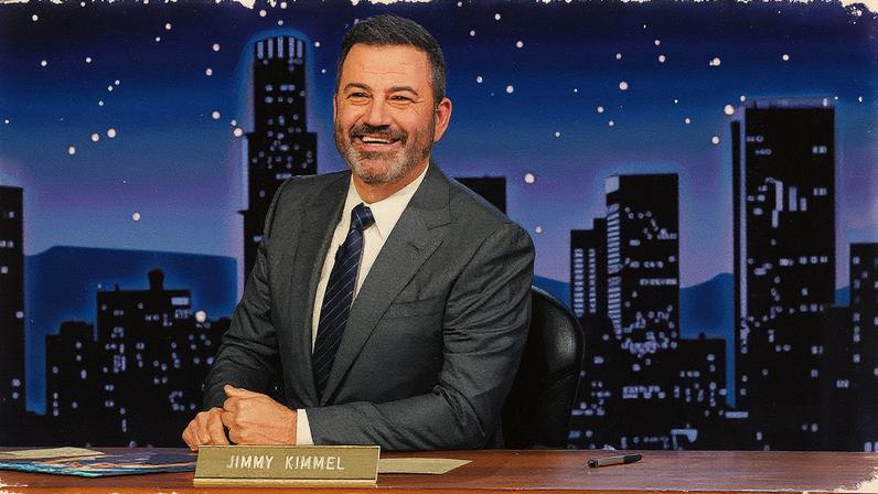 Jimmy Kimmel em seu programa 'Jimmy Kimmel Live!' (Foto: Randy Holmes (ABC/Getty Images))