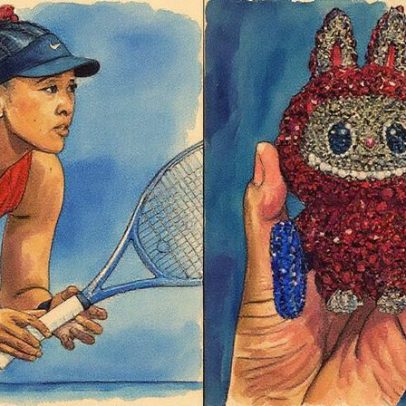 Naomi Osaka surpreende com Labubu brilhante no US Open