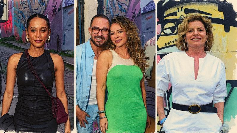 Tais Araújo, Diogo Nogueira, Paolla Oliveira e Débora Bloch posam para foto (Foto: Reprodução)