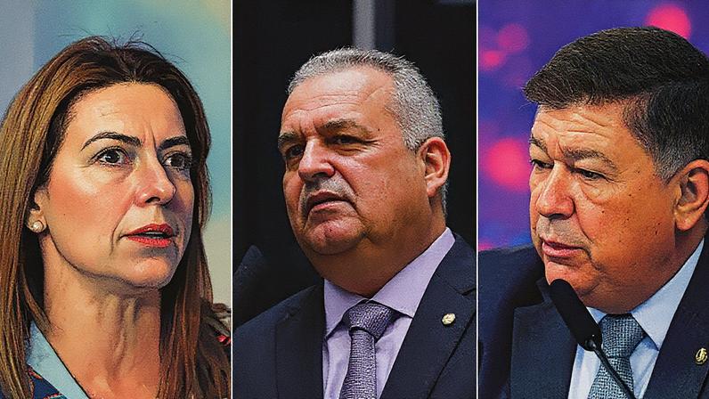 Senadores participam de sessão da CPI do INSS (Foto: Reprodução)