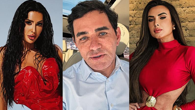 Gracyanne Barbosa, Marcelo Viana e Nicole Bahls — Foto: Mari Araujo e Reprodução/Instagram