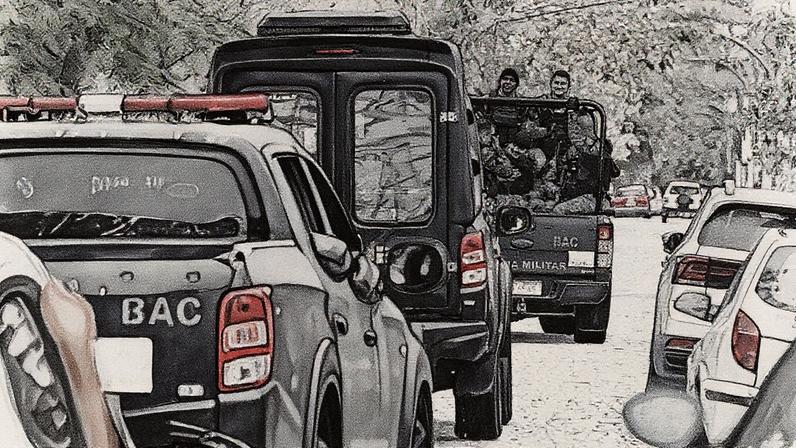 Polícias Civil e Militar fazem operação em diversas comunidades da Zona Norte do Rio nesta terça-feira (26) (Foto: Fabiano Rocha / Agência O Globo)