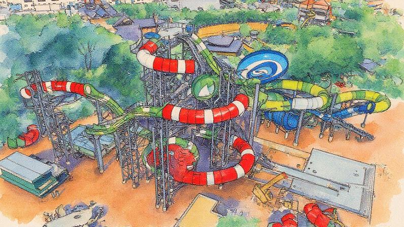 Toboágua tem 33 metros de altura e um tubo de 9,2 m de diâmetro. (Foto: Themas dos Laranjais/Divulgação)