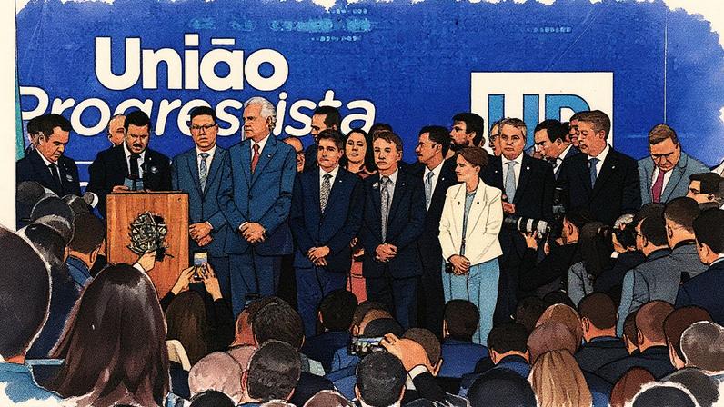 Evento de anúncio da federação entre União e PP, em abril (Foto: Renato Araújo/Câmara dos Deputados)