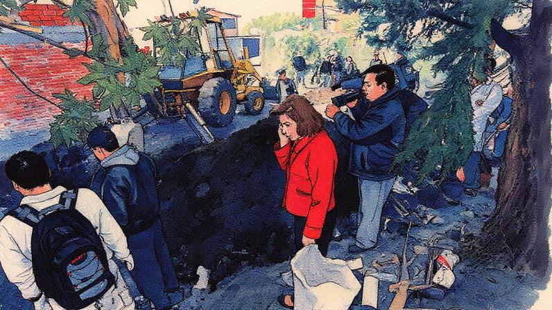 Isabel Miranda Wallace supervisiona a busca pelos restos de seu filho na Cidade do México, em 2010. Em seu livro, Ricardo Raphael defende que o sequestro e assassinato de Hugo Alberto Wallace foi um invento da mulher, falecida em março passado. (Foto: GUSTAVO DURÁN DE HUERTA / NOTIMEX / AFP / ContactoPhoto)