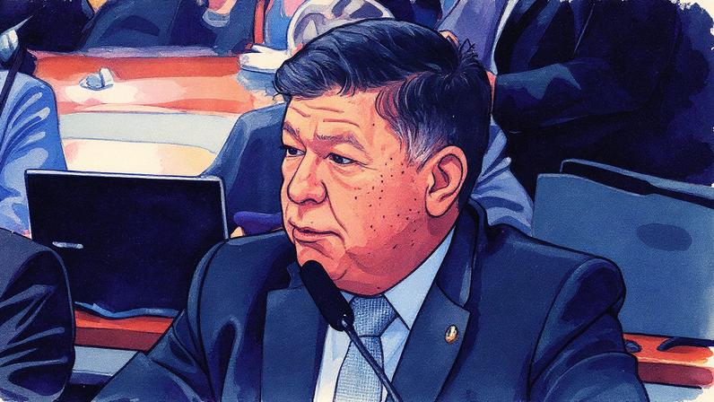 Senador Carlos Viana na sessão em que foi eleito presidente da CPI do INSS (Foto: Saulo Cruz/Agência Senado)