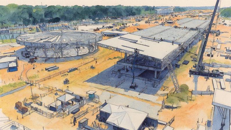 Obras para a COP30 em andamento em Belém (Foto: Reprodução)