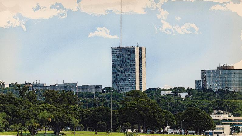 Distrito Federal - Brasília vista do lago Paranoá. Sede do Banco Central (Foto: Brenno Carvalho / Agência O Globo)