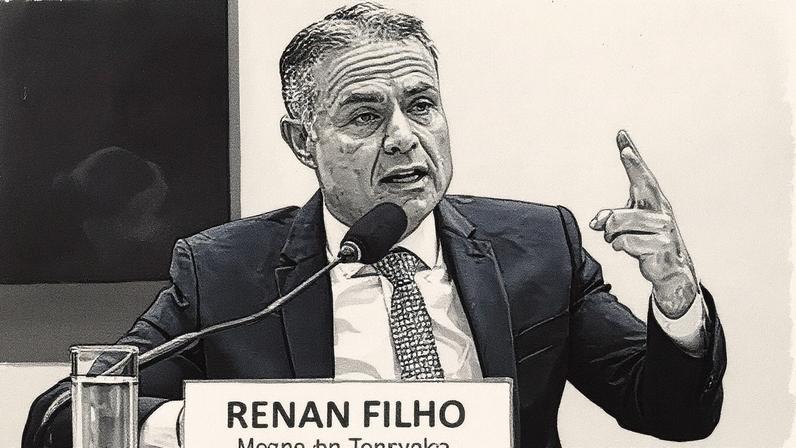 Ministro Renan Filho, dos Transportes, em audiência na Câmara. (Foto: Pablo Valadares / Câmara dos Deputados)
