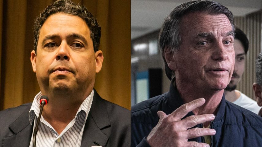 Advogado Felipe Santa Cruz e o ex-presidente Jair Bolsonaro: histórico de embates (Foto: Fotos de Rebecca Alves e Brenno Carvalho/Agência O Globo)