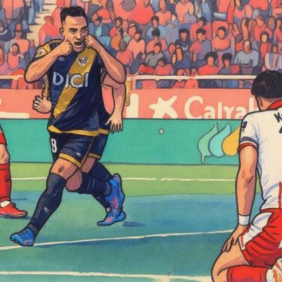 Rayo Vallecano celebra vitória com gols de De Frutos e Gazzaniga