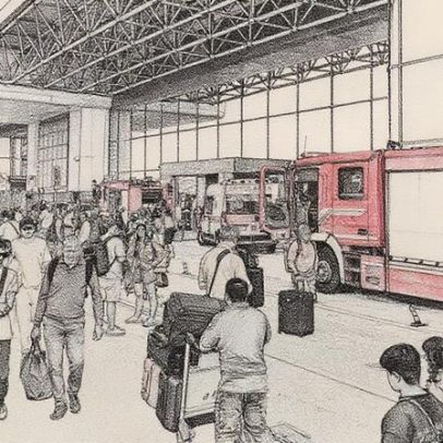 Homem ateia fogo na área de check-in do aeroporto de Malpensa, em Milão