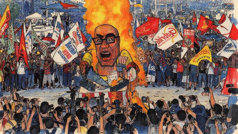 Em Manila, a roubalheira do Congresso causou protestos enormes em 2013, como o que se vê na foto. Depois que a poeira baixou, no entanto, ninguém foi punido (Foto: Noel Celis/ AFP)