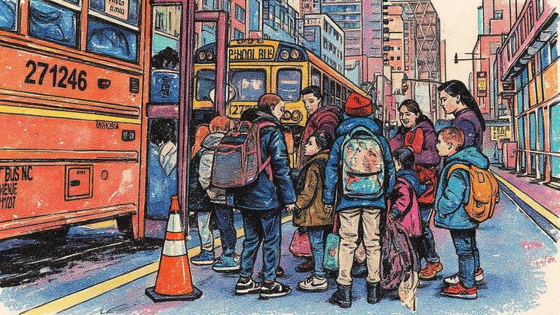 Crianças migrantes em Nova York, dezembro de 2023. (Foto: Andres Kudacki/AP)