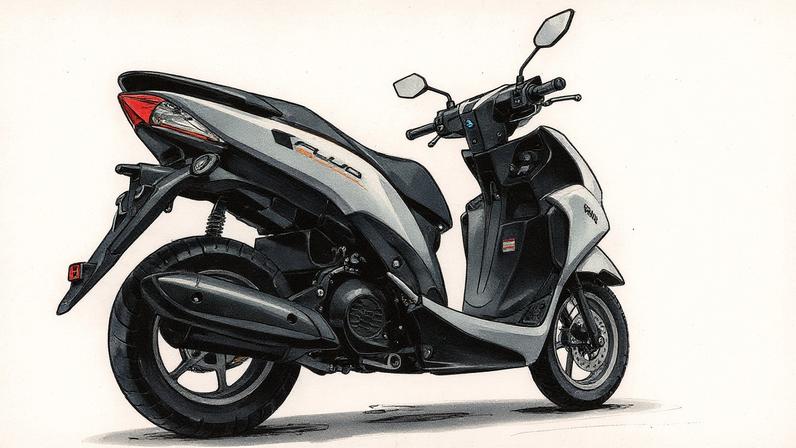 Scooter Yamaha Fluo, que tem sistema híbrido leve para reduzir consumo de gasolina (Foto: Divulgação)