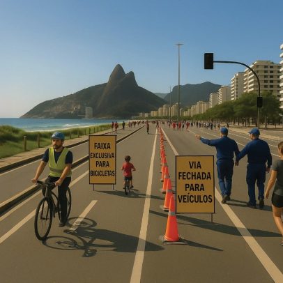 Orla pode ter faixa exclusiva para ciclistas aos domingos e feriados