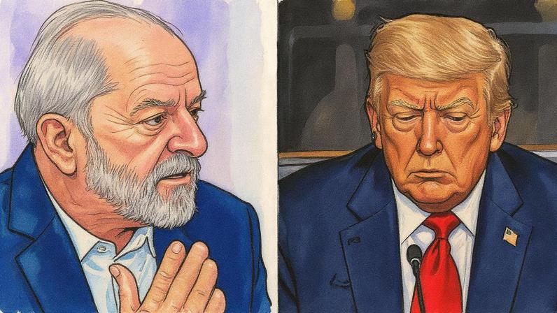 Lula e Donald Trump. Fotos: Ricardo Stuckert/PR e Jim Watson/AFP