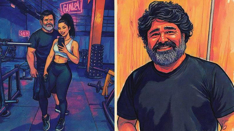 Fabiano e Gabriela Menotti seguem rotina na academia — Foto: Reprodução/Instagram