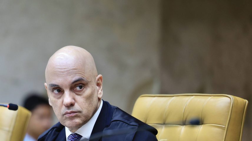 Ministro Alexandre de Moraes durante sessão plenária do STF (Foto: Reprodução)