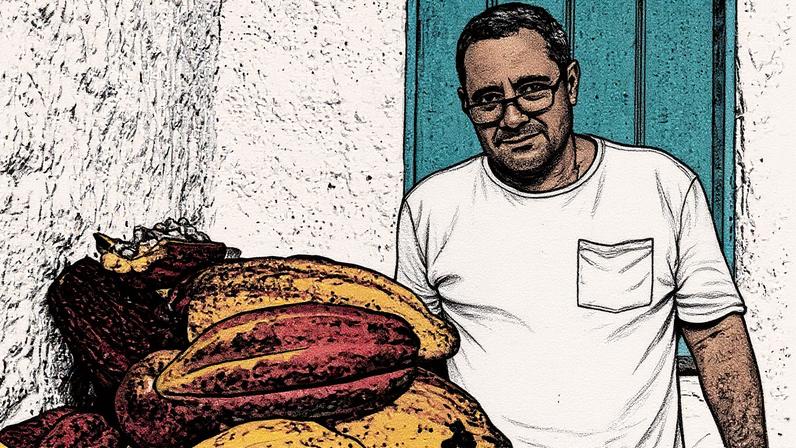 João Tavares defende a produção de cacau fino: 'Não dá para abraçar os dois lados, ou você escolhe qualidade, ou alta produtividade' (Foto: Thiago de Jesus)