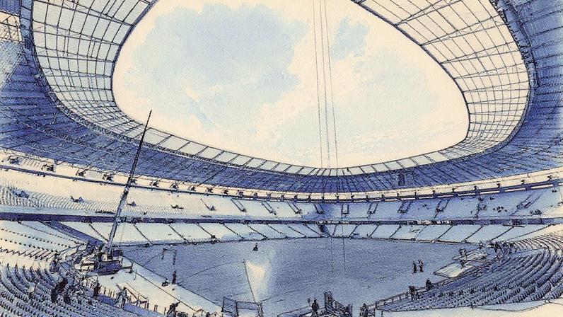 Estádio Arena Castelão, com estrutura moderna e arquibancadas visíveis (Foto: Reprodução)