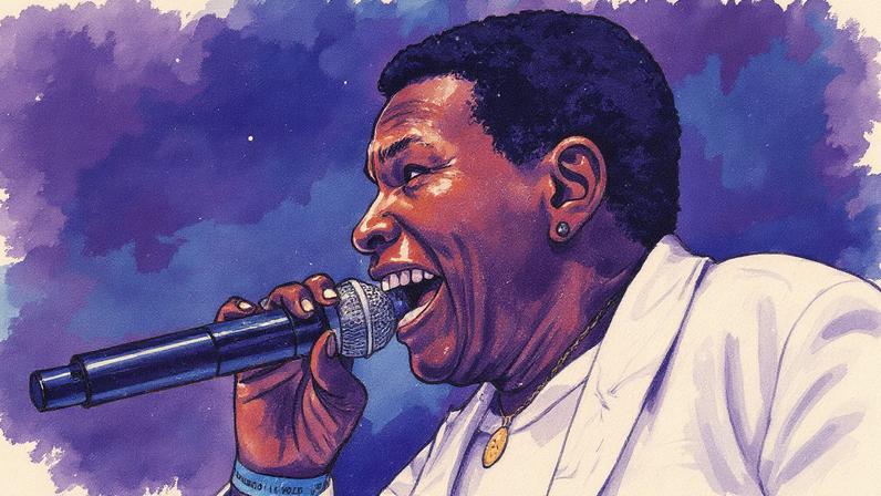 Neguinho da Beija-Flor canta na cerimônia de entrega do Estandarte de Ouro (Foto: Guito Moreto/ Agência O Globo)