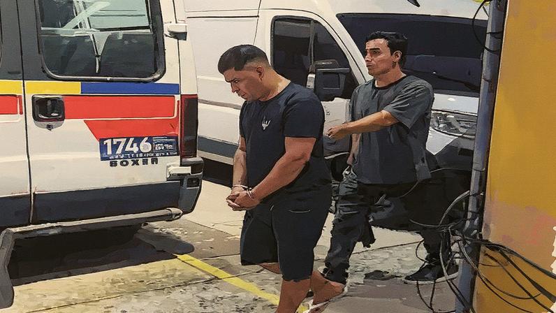 Leonardo Martins de Lima, o Baleado, após ser preso durante um velório (Foto: Reprodução)