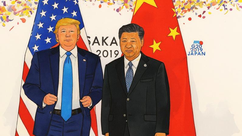 Presidentes dos EUA, Donald Trump, e da China, Xi Jinping, durante reunião do G20, em Osaka, no Japão, em 2019 (Foto: REUTERS/Kevin Lamarque)