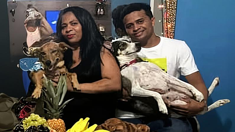 Francisca e Antônio juntos no Brasil (Foto: Arquivo pessoal para Portugal Giro)