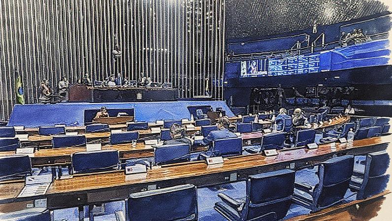 Sessão do Senado em 20 de agosto de 2025. (Foto: Jefferson Rudy/Agência Senado)
