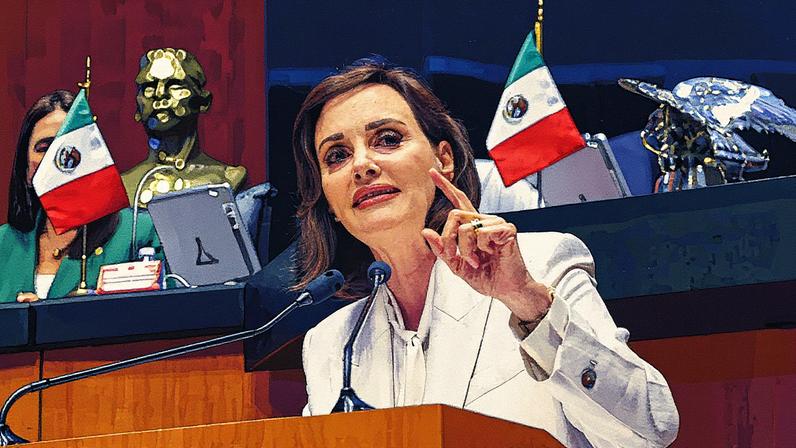 Senadora Lilly Téllez durante sessão no Senado em setembro de 2024 (Foto: Reprodução)